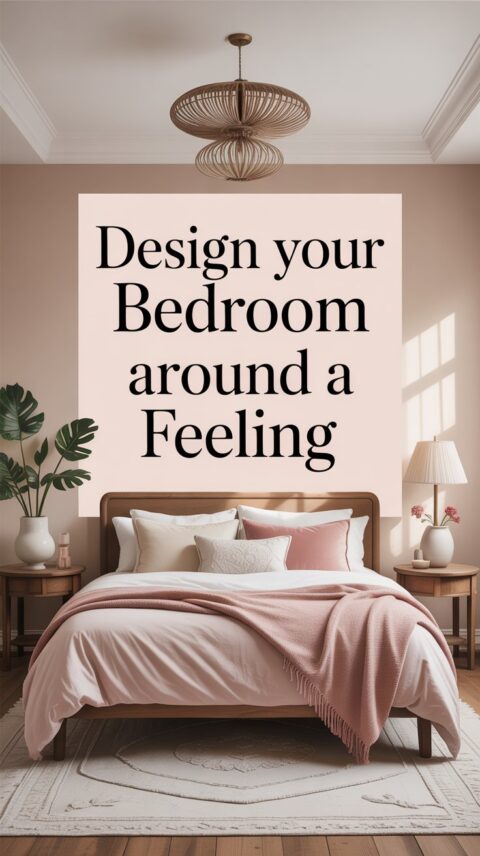 Calming boho bedroom designed for relaxation and emotional comfort