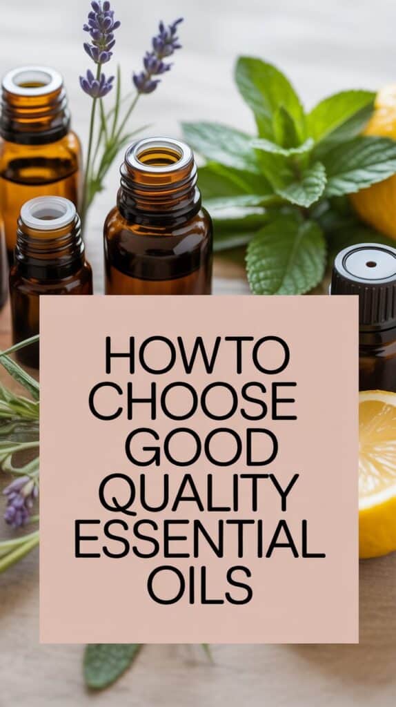 Dark glass essential oil bottles showing quality packaging and labels