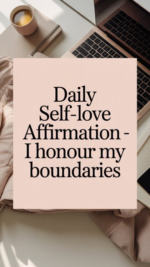 Self-love affirmation about honouring your boundaries