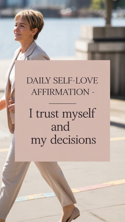 Daily self-love affirmation about trusting yourself and your decisions