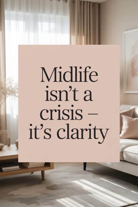 Minimalist neutral interior with soft light symbolising clarity and a fresh midlife perspective