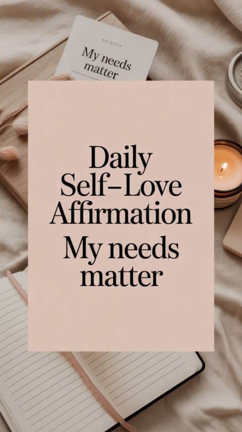 Self-love affirmation reminding you that your needs matter