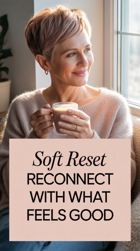 Midlife woman enjoying a peaceful moment reconnecting with herself during burnout recovery