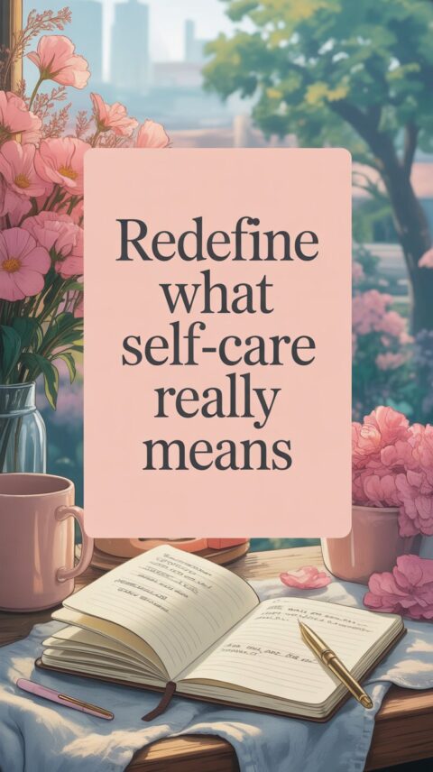 Calm feminine image symbolising confidence and releasing guilt around self-care choices