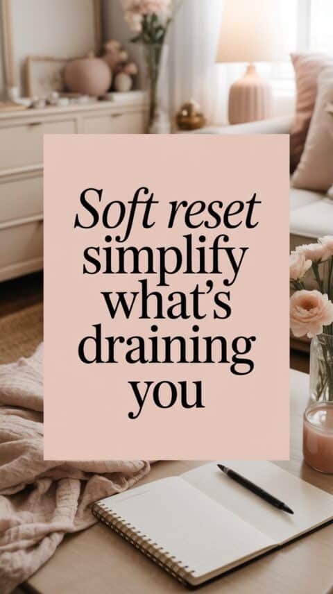 Calm minimalist space symbolising simplifying life to support burnout recovery