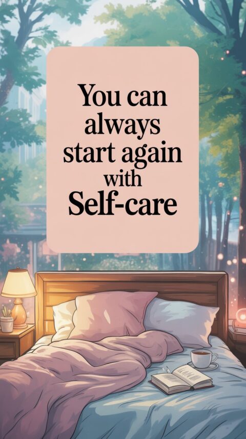 Cosy bedroom scene representing rest, grace, and starting again with self-care