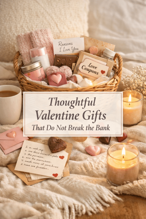 Thoughtful Valentine’s gift basket ideas created on a budget with personal touches