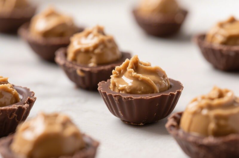 No Bake Chocolate Peanut Butter Egg Bites