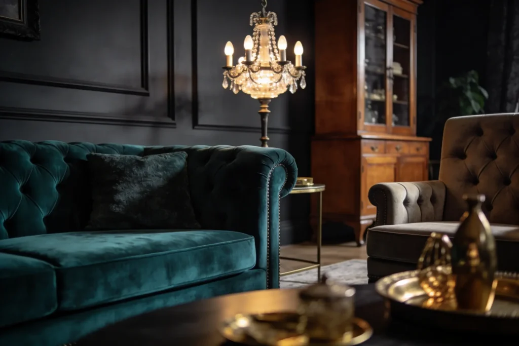 7 Dark Feminine Home Decor Ideas for a Moody and Sophisticated Style: Velvet & Velvet-Esque Glow
