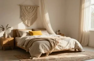 Soft and Feminine Boho Bedroom Ideas