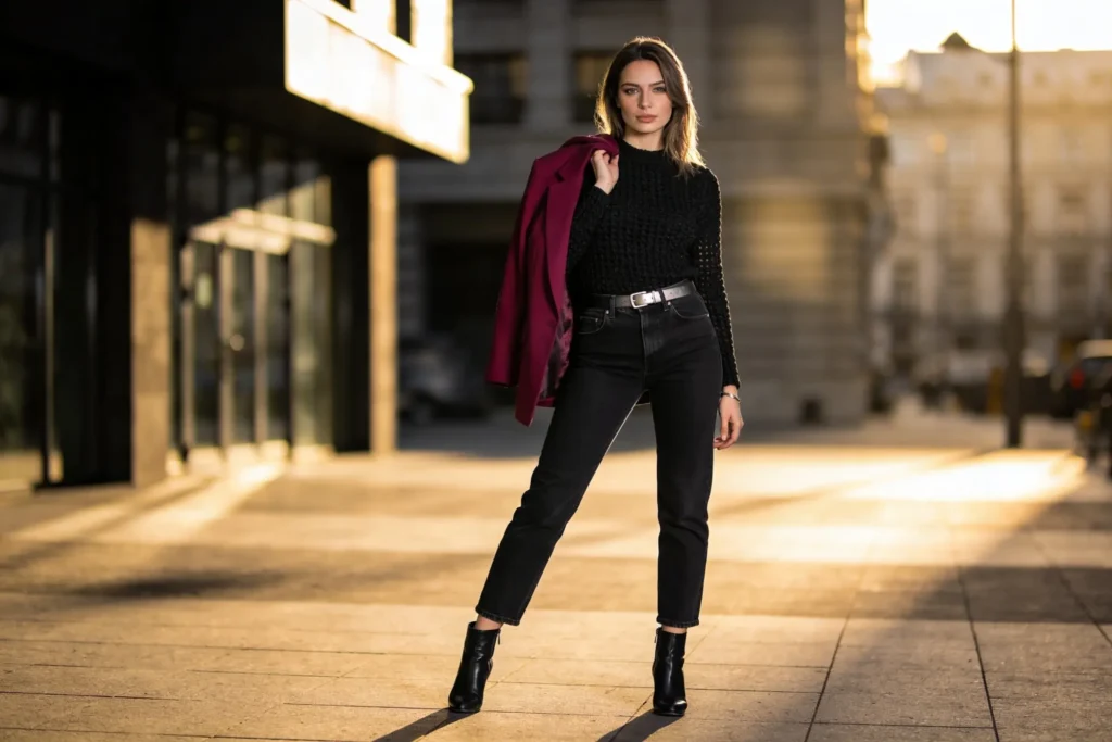 Black Jean Aesthetic Outfits
