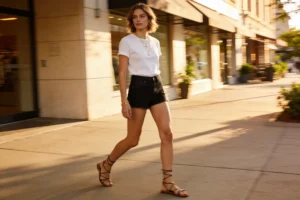 Cute Black Jean Short Outfits for Warm Weather Days