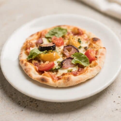 Mini Flatbread Pizzas With Summer Toppings for One