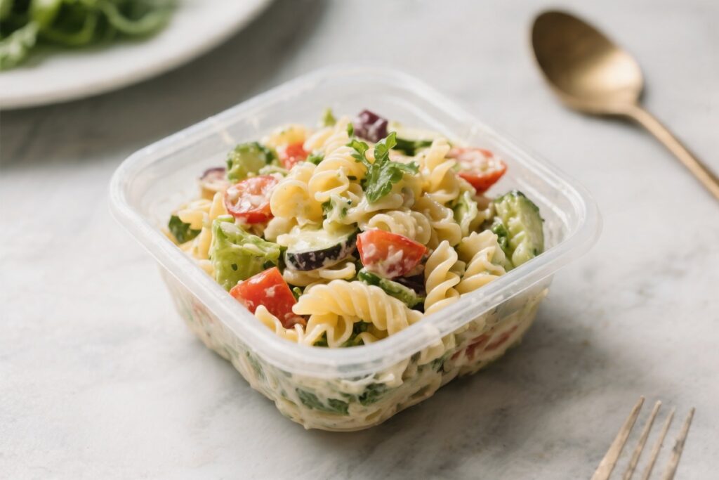 Cold Pasta Salad for One