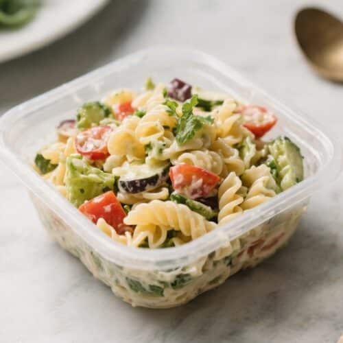 Cold Pasta Salad for One