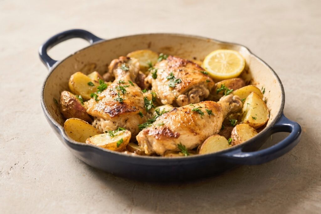 One Pot Lemon Herb Chicken and Potatoes