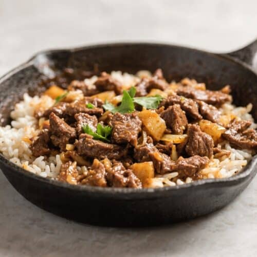 One Pot Beef and Rice Skillet