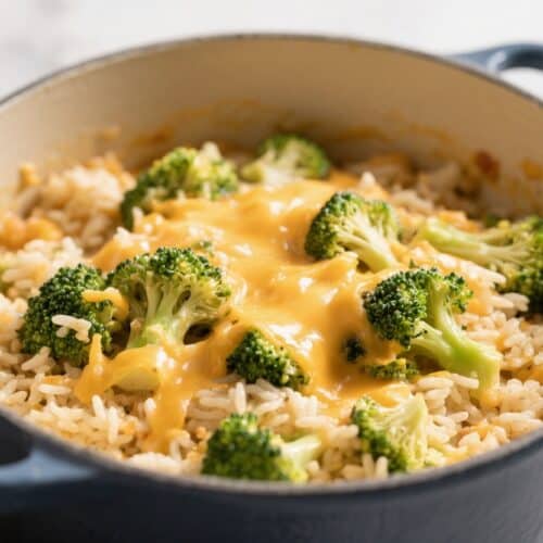 One Pot Cheesy Broccoli Rice