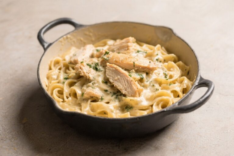 One Pot Chicken Alfredo Pasta