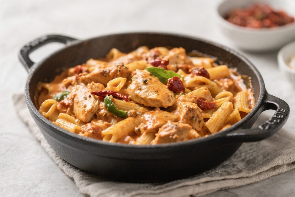 One Pot Creamy Cajun Chicken Pasta