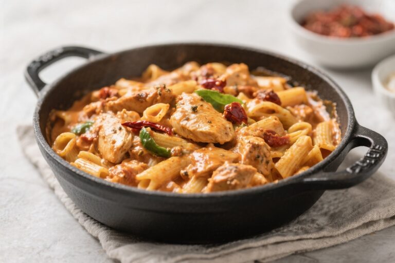 One Pot Creamy Cajun Chicken Pasta