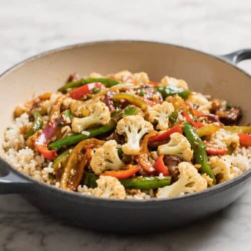 One Pot Cauliflower Rice Stir Fry