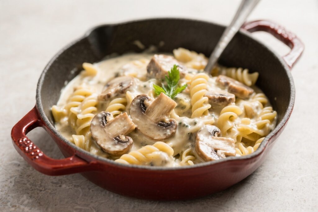 One Pot Creamy Mushroom Pasta