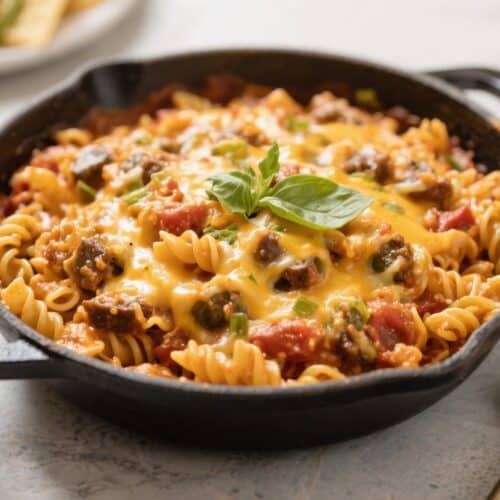 One Pot Cheesy Taco Pasta