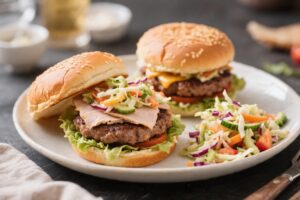 Turkey Burger With Summer Slaw for Two