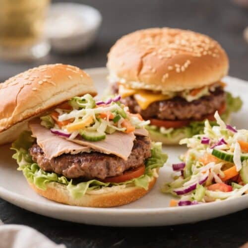 Turkey Burger With Summer Slaw for Two