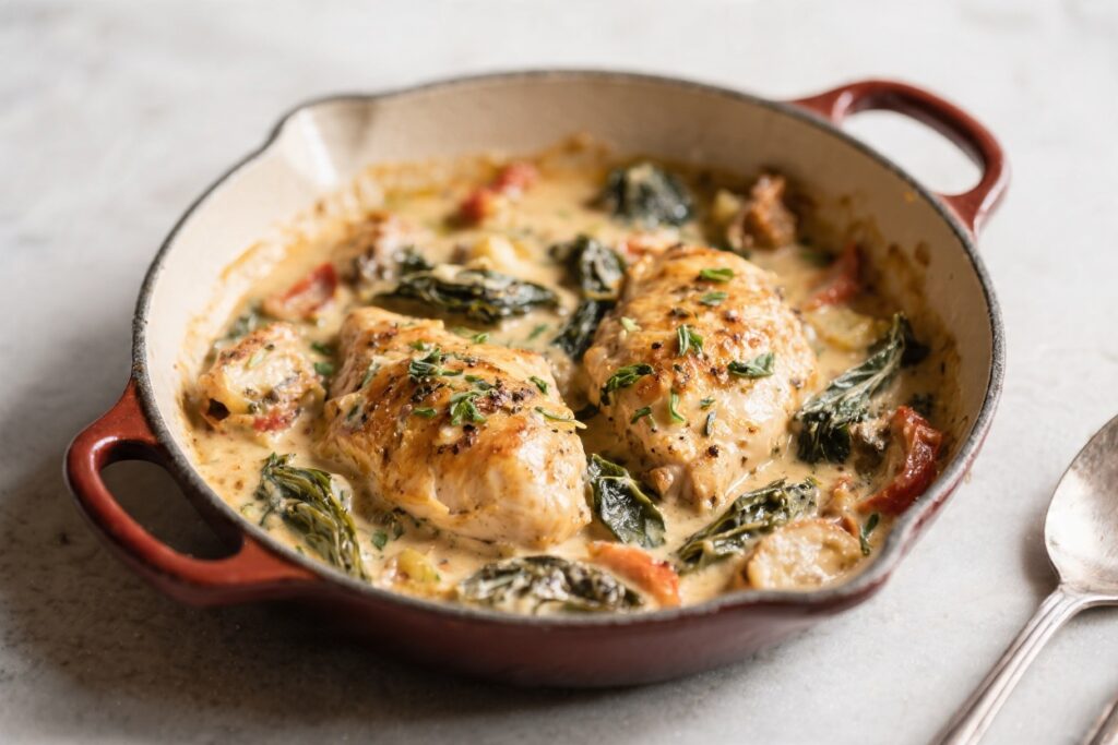 One Pot Creamy Tuscan Chicken
