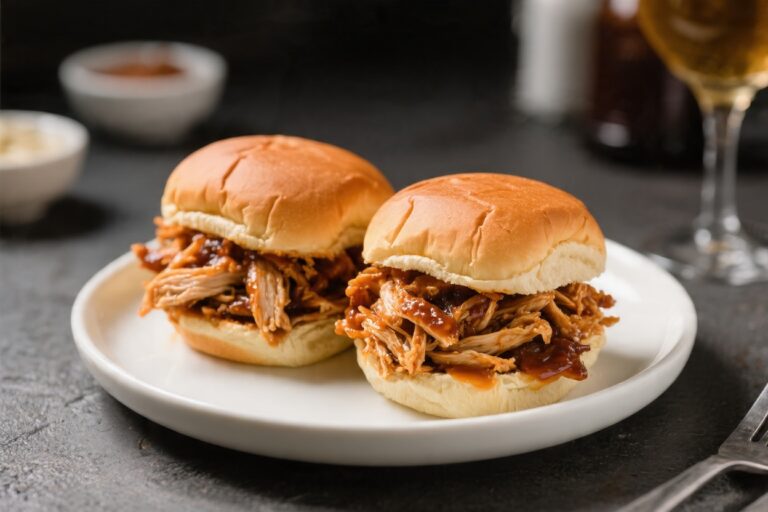 BBQ Pulled Chicken Sliders for Two