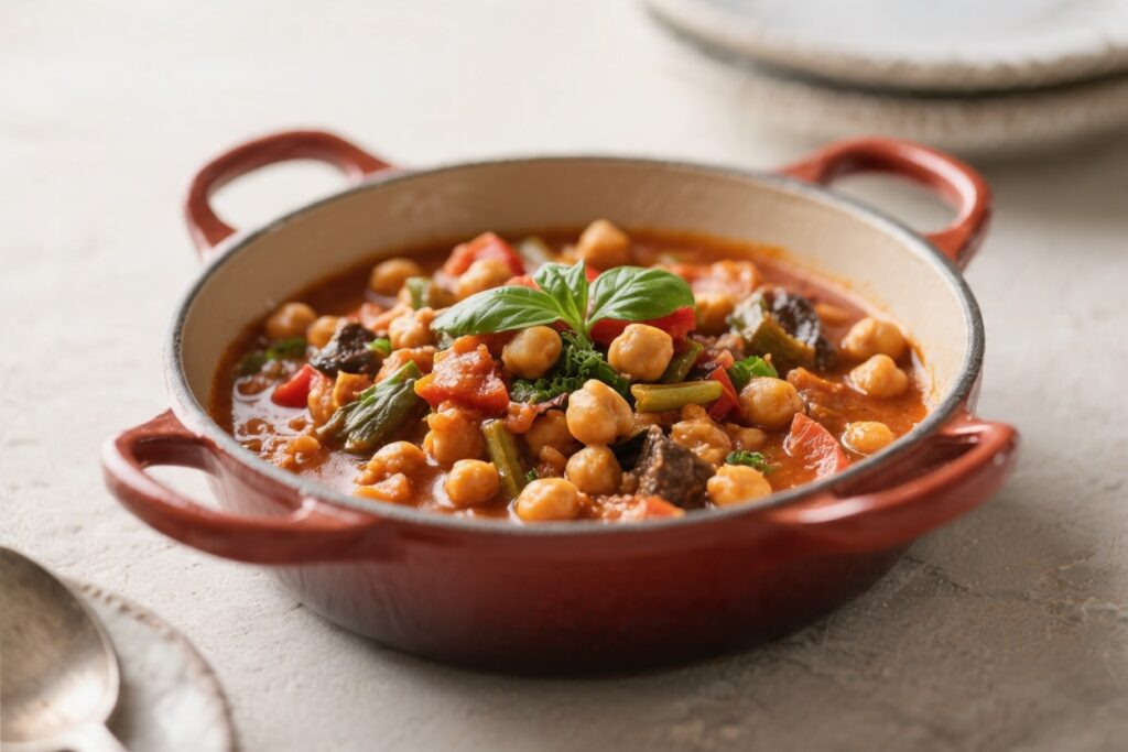 One Pot Mediterranean Chickpea Stew