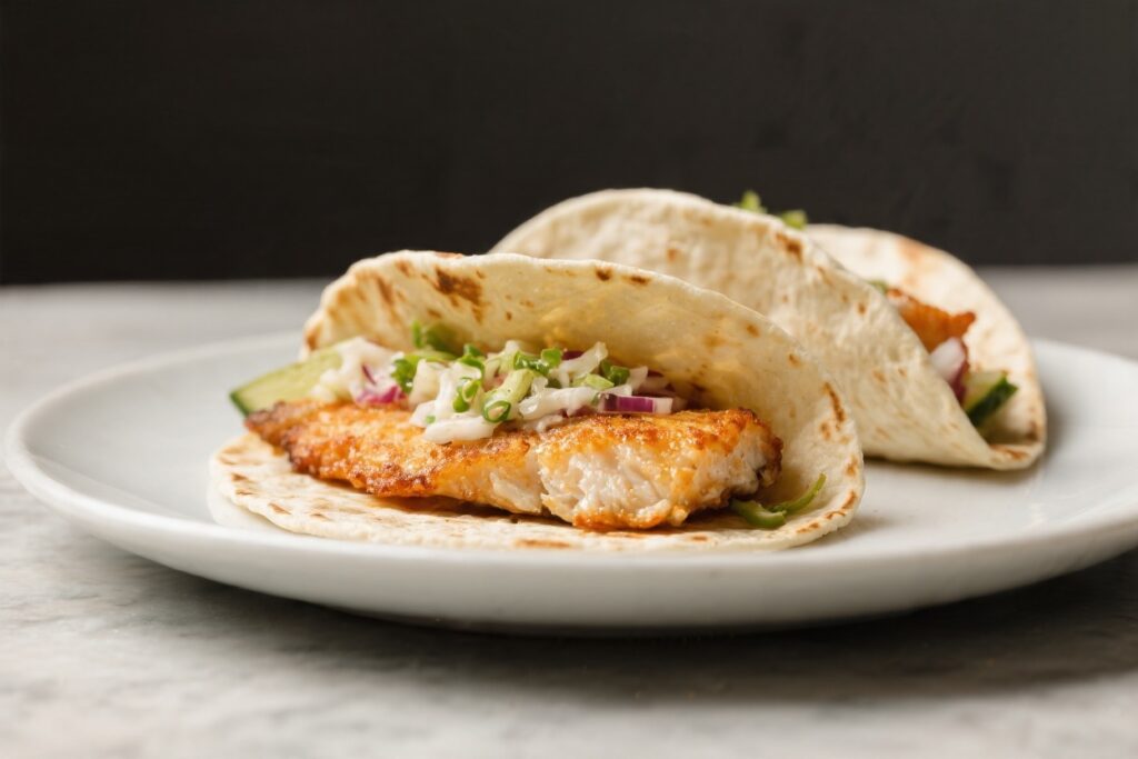 Air Fryer Fish Tacos for One