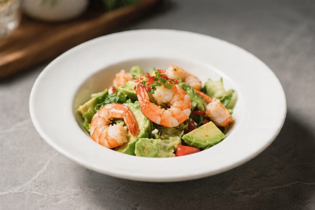 Zesty Shrimp & Avocado Salad Bowl for One