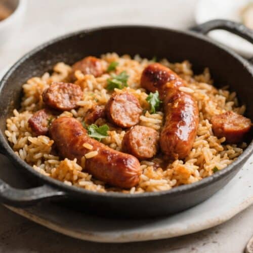 One Pot Sausage and Rice Dinner