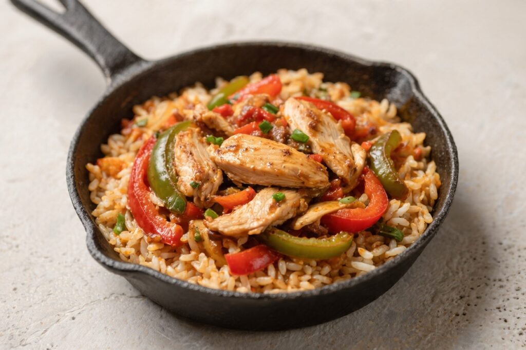 One Pot Chicken Fajita Rice
