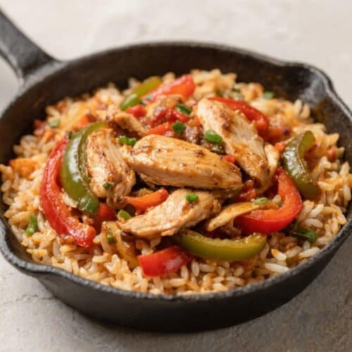 One Pot Chicken Fajita Rice